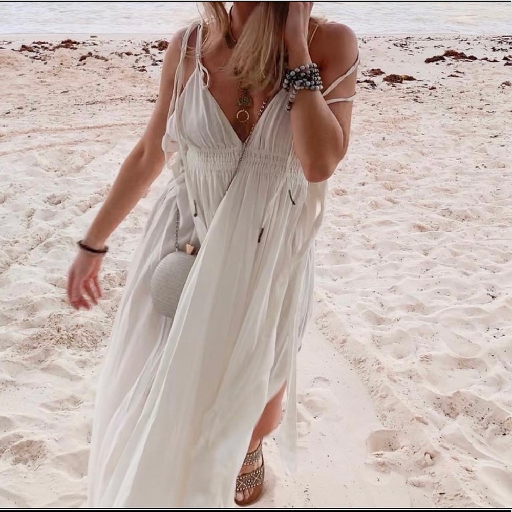 Free People Gorgeous Ivory Bohemian Dress
